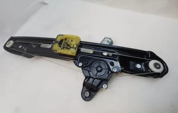 Rear door window regulator with motor