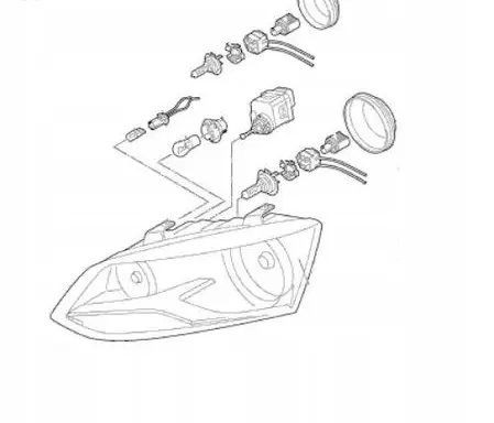 Volkswagen Golf V Headlight/headlamp LAMPA9563
