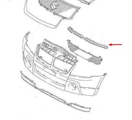 Suzuki Grand Vitara II Front bumper foam support bar 7176265J01
