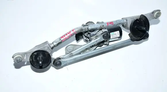 Front wiper linkage and motor