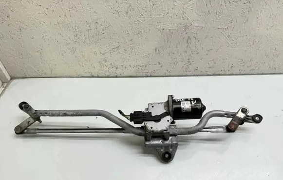 Front wiper linkage and motor