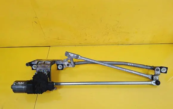 Front wiper linkage and motor
