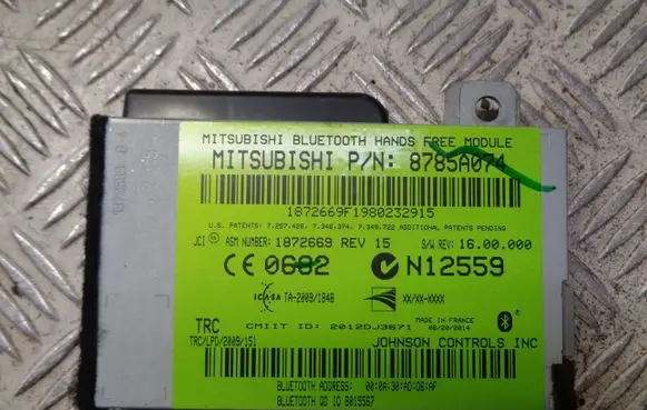 Mitsubishi Space Star Bluetooth control unit module 8785A074