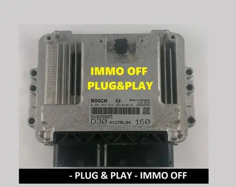 Fiat Ducato Engine control unit/module ECU 51833925 0281015577 41U78L04
