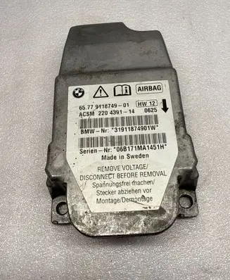 BMW 5 E60 E61 Airbag control unit/module 9118749 31911874901W 220439114