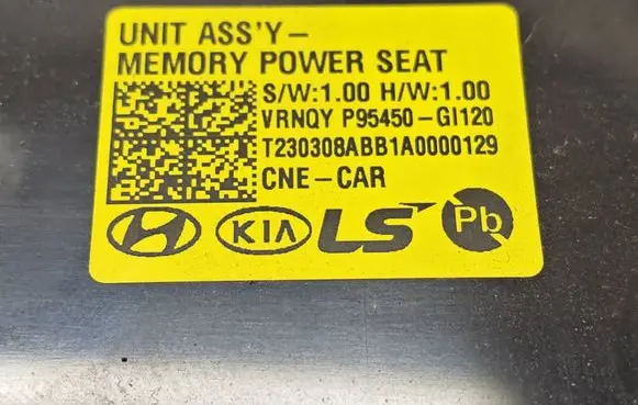 Hyundai Ioniq 5 Seat control module P95450GI120