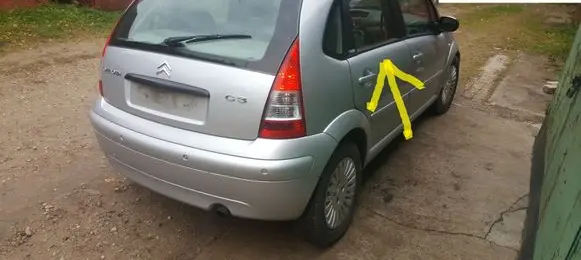 Citroen C3 Rear door window glass