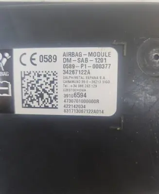 Opel Crossland X Seat airbag 34267122A DMSAB1201 39106594