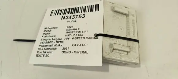 Renault Master IV Central body control module 283C95247RGPS