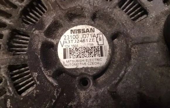 Nissan Qashqai Generator/alternator 23100JD71A A3TJ2481ZE