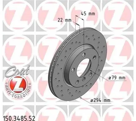 Mini Cooper Countryman R60 Front brake disc 150348552 34119804828