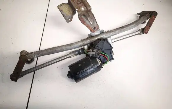 Front wiper linkage and motor