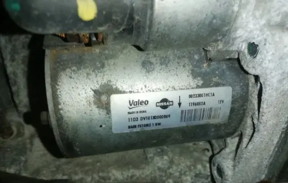 Nissan Micra Starter motor 1196052a 11d3dv101x0000869