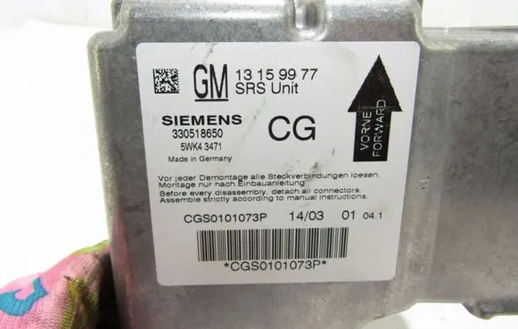Opel Signum Airbag control unit/module 13159977