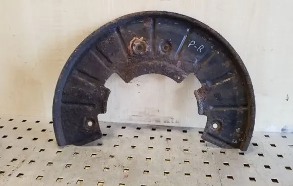 Volkswagen Touareg I Front brake disc dust cover plate 