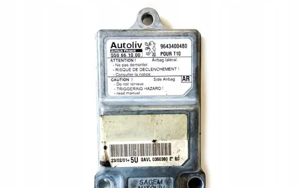 Peugeot 206 Airbag control unit/module 9643400480