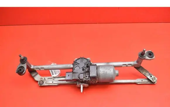 Front wiper linkage and motor