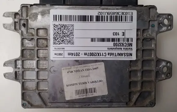 Nissan Tiida C11 Engine control unit/module MEC93200