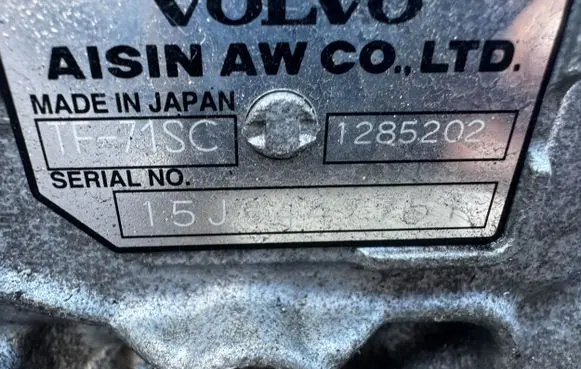 Volvo V40 Automatic gearbox TF71SC 1285202