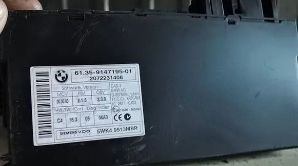 BMW 5 E60 E61 Comfort/convenience module 9147195 5WK49513MBR 2072231408