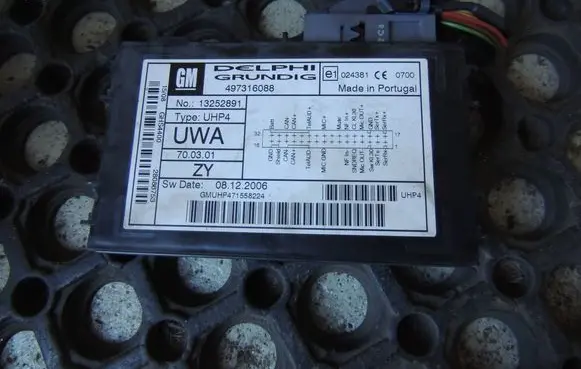 Opel Astra H Bluetooth control unit module 13252891 497316088 08122006