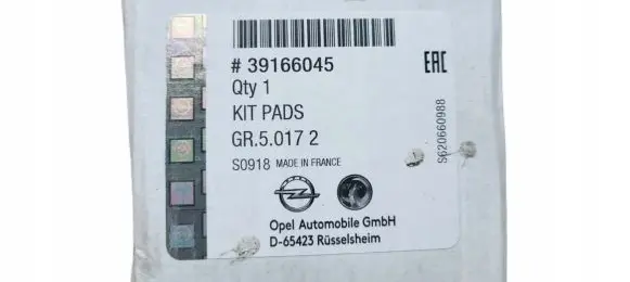 Opel Combo E Brake pads (rear) 