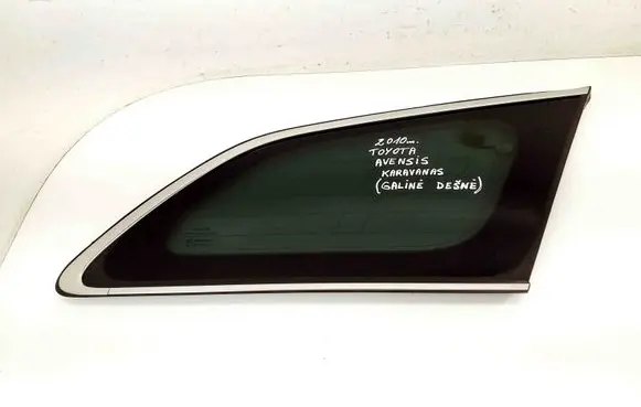 Rear vent window glass