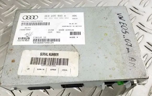 Audi A3 S3 8P Other control units/modules 8E0035593H 28087900 8E0035593HH06