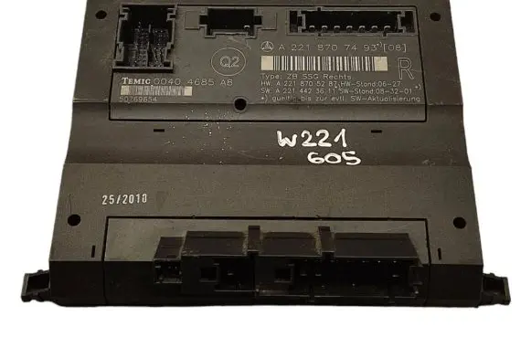 Mercedes-Benz S W221 Seat control module A2218707493 A2214423611 A2218705287