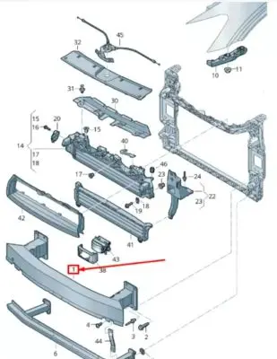 Audi e-tron Front bumper cross member 4KE807109