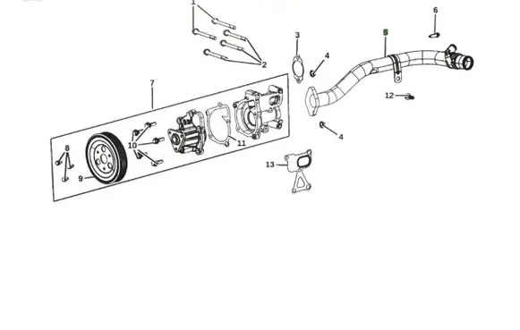 Jeep Compass Engine coolant pipe/hose P05047484AD 5047484AD 05047484AD