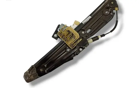 Rear door window regulator with motor