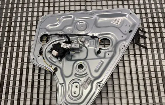 Rear door window regulator with motor