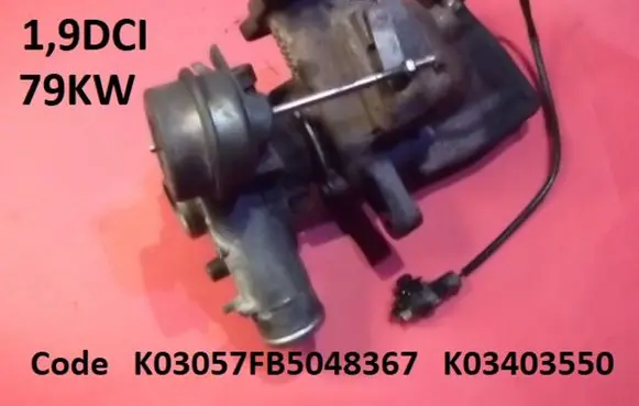 Peugeot 307 Turbo K03057FB5048367 K03403550