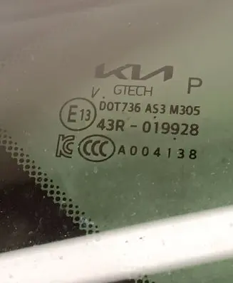 KIA EV6 Rear side window 87820CV100