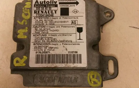 Renault Scenic I Airbag control unit/module 7700418434E 550569000