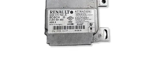 Renault Clio II Airbag control unit/module 8200375762 8200375762A 0285001403