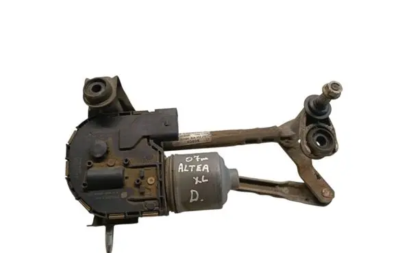 Front wiper linkage and motor