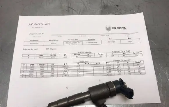 Peugeot 208 Fuel injector 0445110340