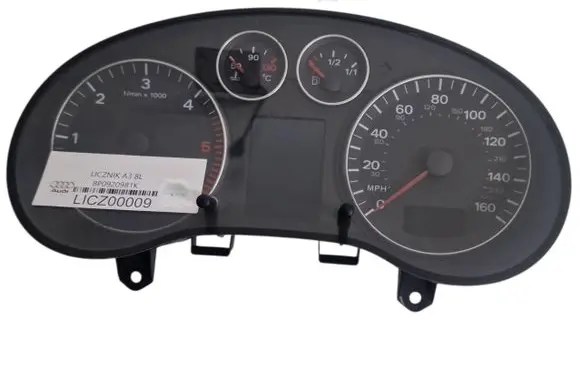 Audi A3 S3 8P Speedometer (instrument cluster) 8P0920981K DQH20001 76010163
