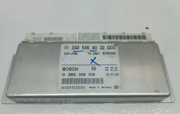 Mercedes-Benz E W211 ESP (stability system) control unit 0335454032 DKEB27033083 0265109515