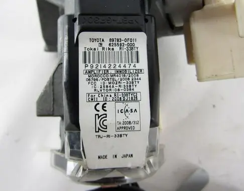Toyota Auris 150 Ignition lock 897830F011