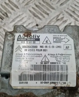 Citroen C4 I Airbag control unit/module 9662643980