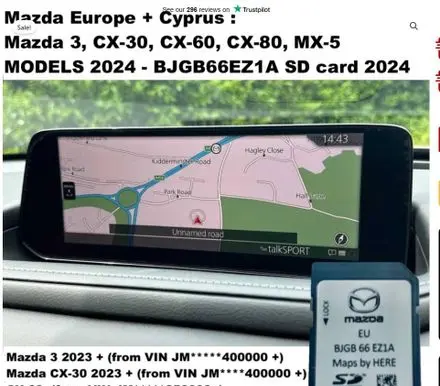 Mazda CX-60 Navigation maps CD/DVD BJGB66EZ1A HERE