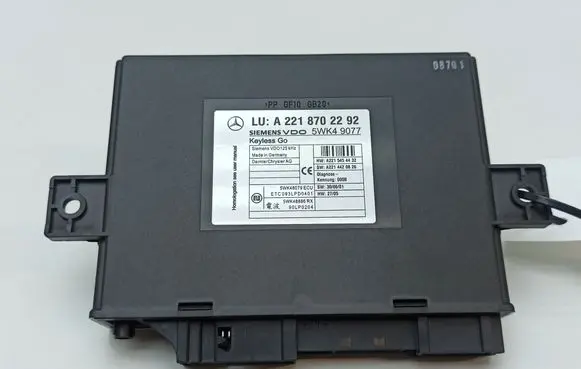 Mercedes-Benz S W221 Keyless (KESSY) go control unit/module A2218702292 5WK49077 A2215454432