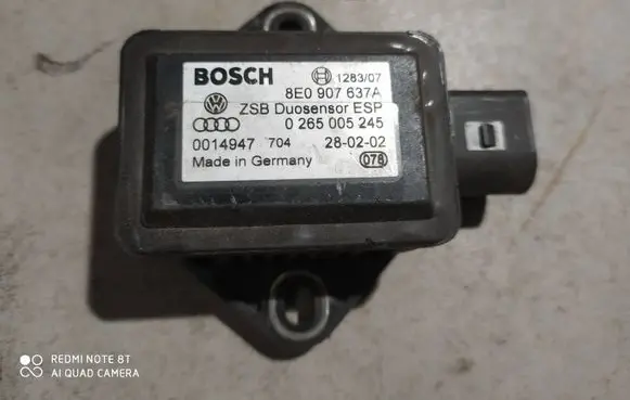Audi A4 S4 B6 8E 8H ESP acceleration yaw rate sensor 8E0907637A