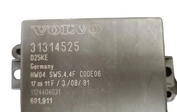 Volvo XC60 Parking PDC control unit/module 31314525 1124404031