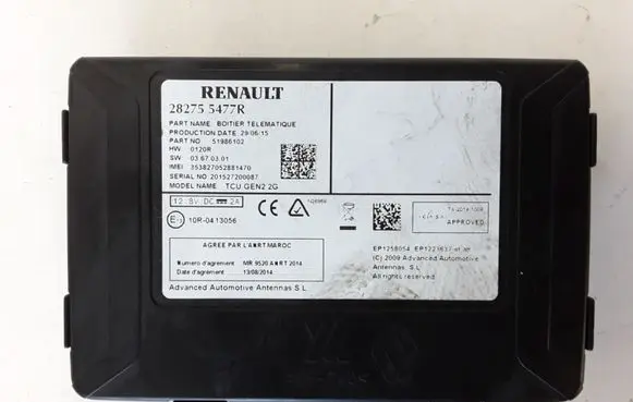 Renault Twingo III GPS navigation control unit/module 282755477R