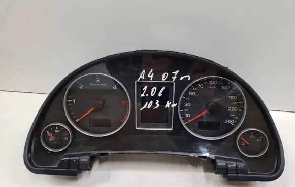 Audi A4 S4 B7 8E 8H Speedometer (instrument cluster) 0263626408 1036901830