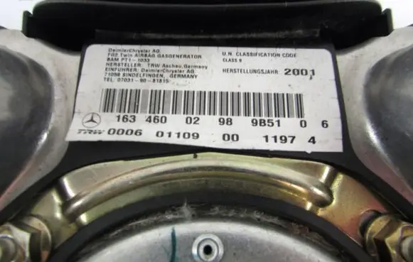 Mercedes-Benz ML W163 Steering wheel airbag 1634600298